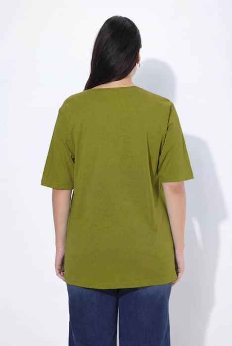 T-shirt, ronde hals, relaxed, korte mouw