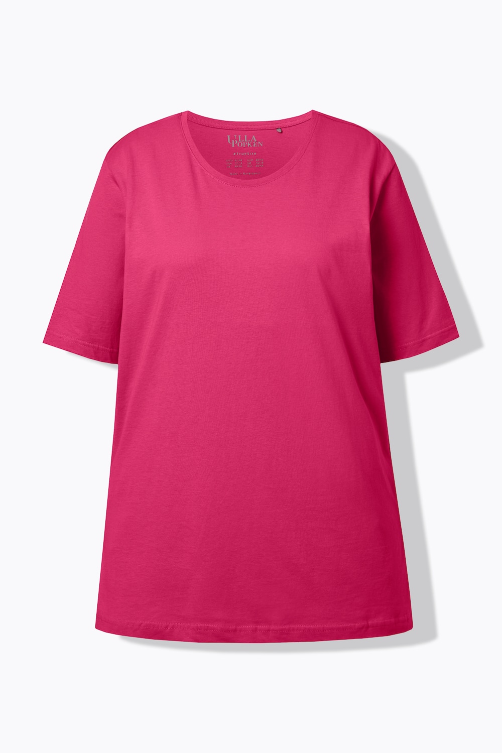 Stora storlekar T-shirt med rund hals, Dam, rosa, storlek: 50/52, Bomull, Ulla Popken