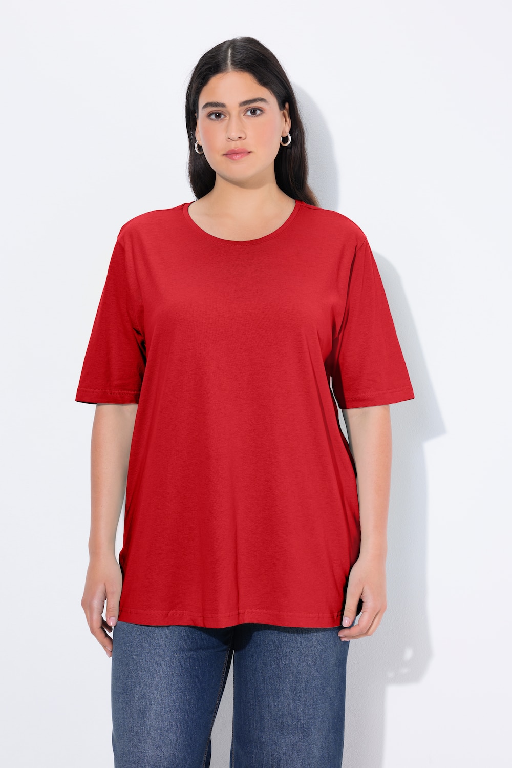 Große Größen T-Shirt, Damen, rot, Größe: 66/68, Baumwolle, Ulla Popken