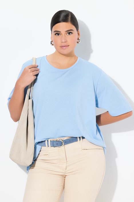 Basic Round Neck Short Sleeve Relaxed Fit  Tee