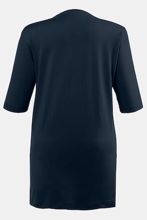 Duże rozmiary T-shirt Basic, damska, granatowy, rozmiar: 66/68, bawełna, Ulla Popken