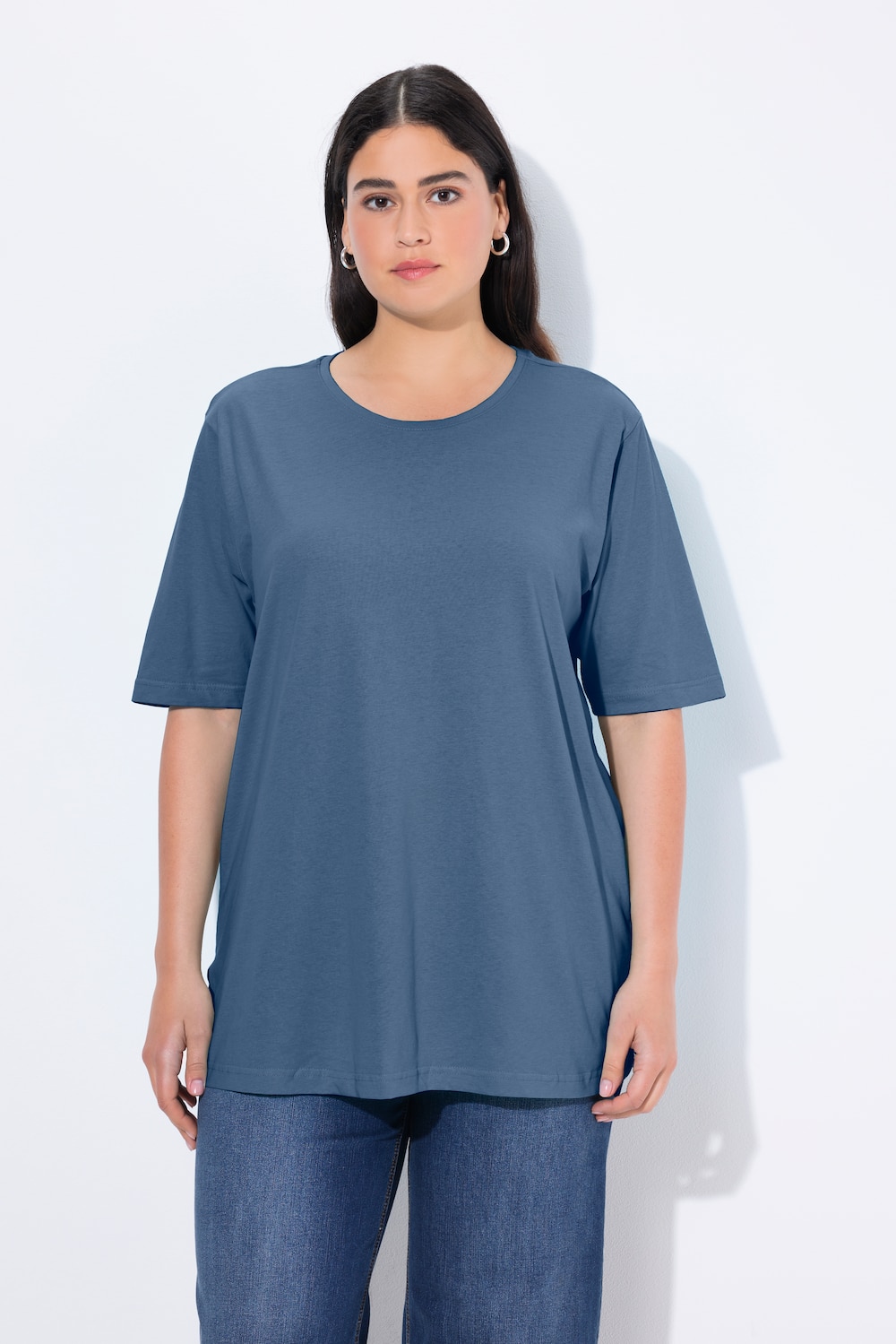Große Größen T-Shirt, Damen, blau, Größe: 58/60, Baumwolle, Ulla Popken