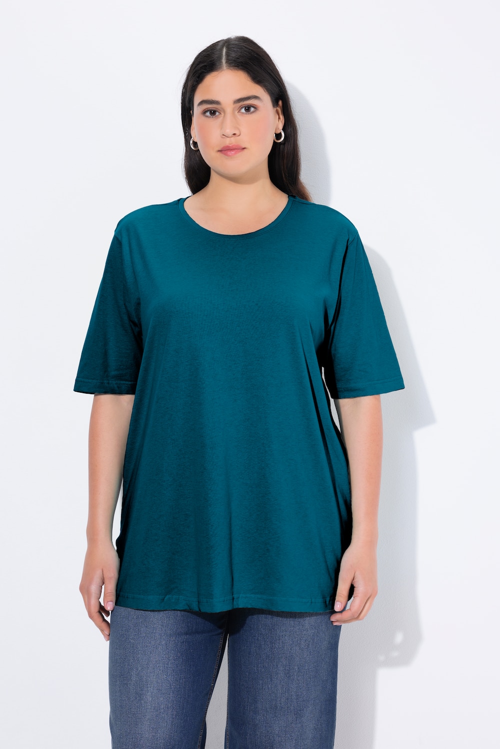 Große Größen T-Shirt, Damen, blau, Größe: 62/64, Baumwolle, Ulla Popken