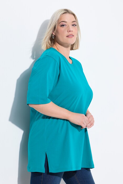 Ulla Popken Maglia Svasata Con Scollo A V E Maniche Tromba 831659