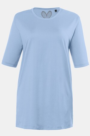 Duże rozmiary T-shirt Basic, damska, lodowy błękit, rozmiar: 50/52, bawełna, Ulla Popken