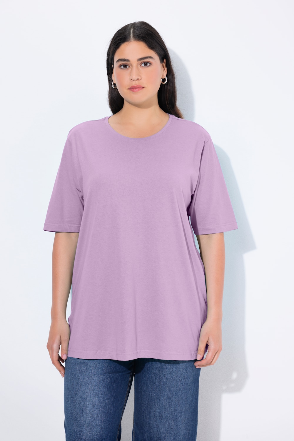Große Größen T-Shirt, Damen, lila, Größe: 50/52, Baumwolle, Ulla Popken