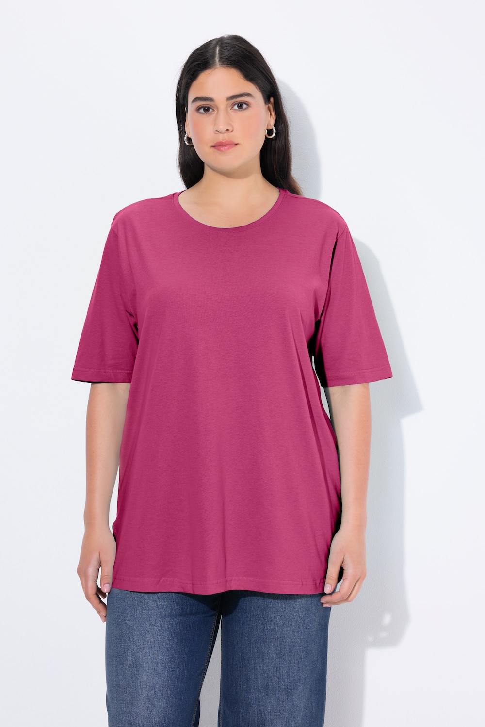 Große Größen T-Shirt, Damen, rosa, Größe: 62/64, Baumwolle/Viskose, Ulla Popken