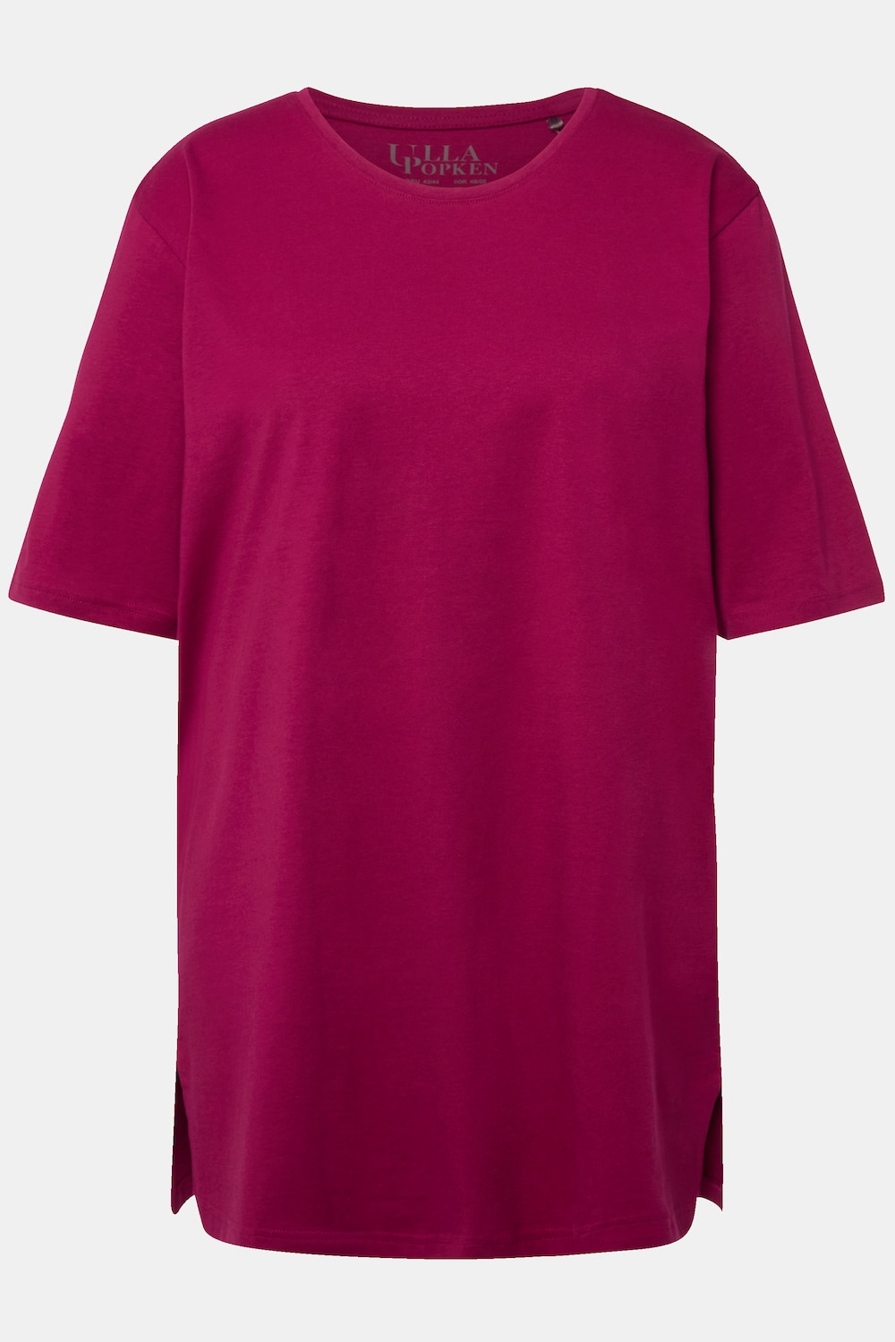 Stora storlekar T-shirt med rund hals, Dam, rosa, storlek: 62/64, Bomull, Ulla Popken