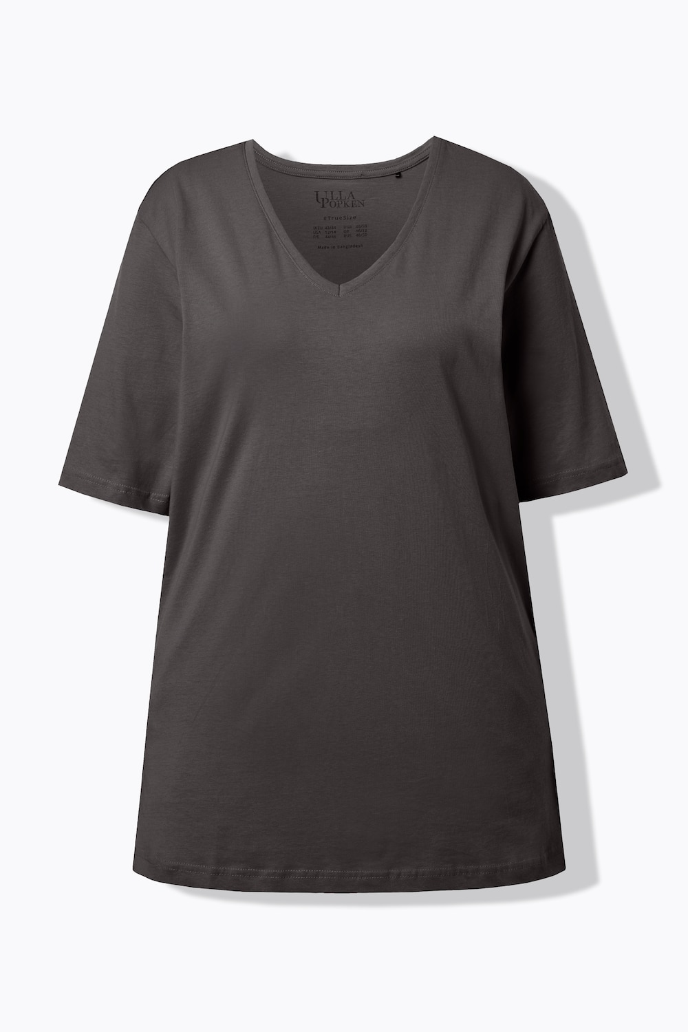 Stora storlekar T-shirt, Dam, grå, storlek: 42/44, Bomull, Ulla Popken