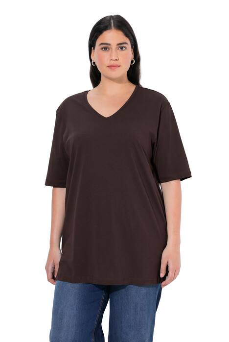 Tričko, výstřih do V, střih Relax, krátké rukávy