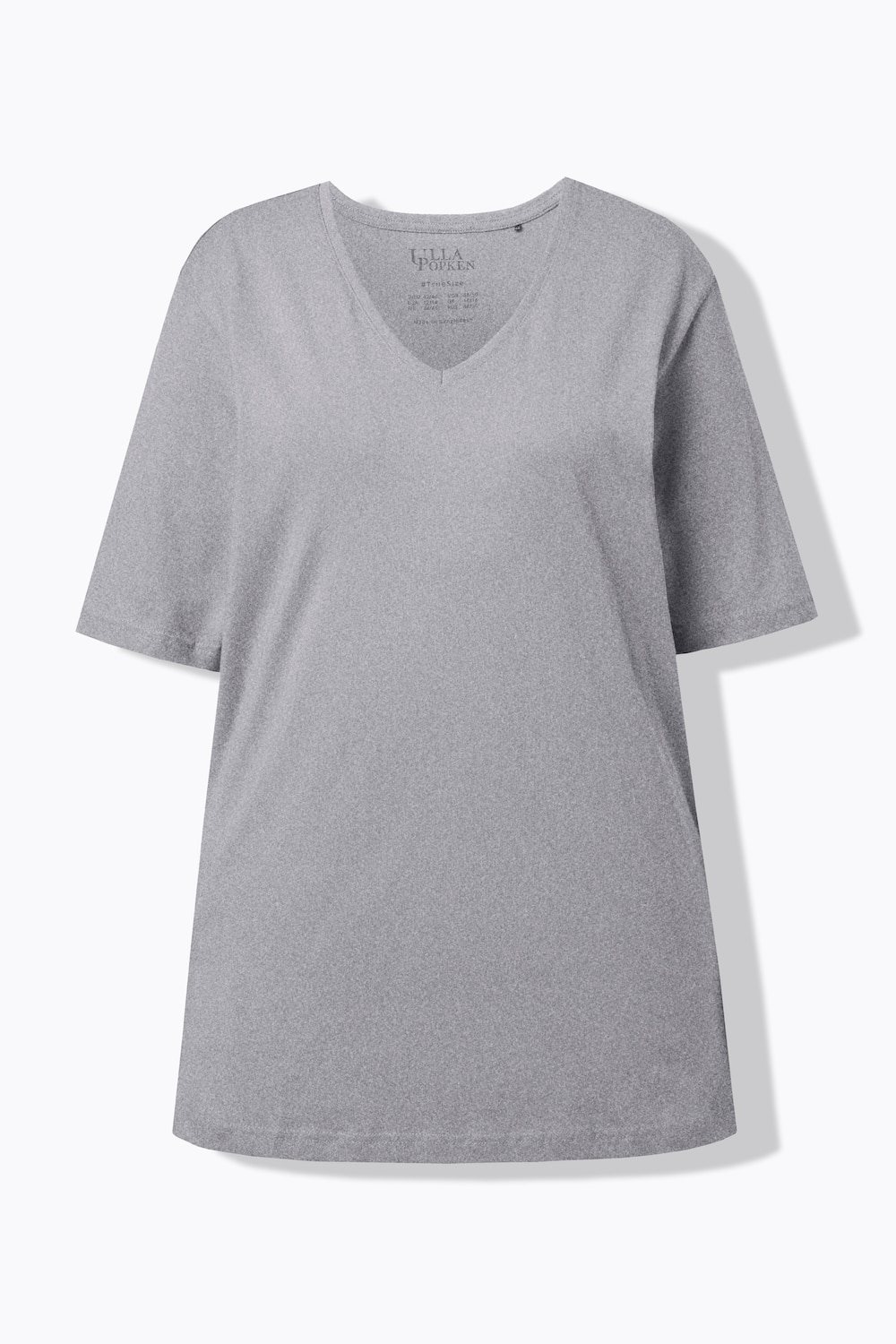 Stora storlekar T-shirt, Dam, grå, storlek: 62/64, Bomull/Viskos, Ulla Popken