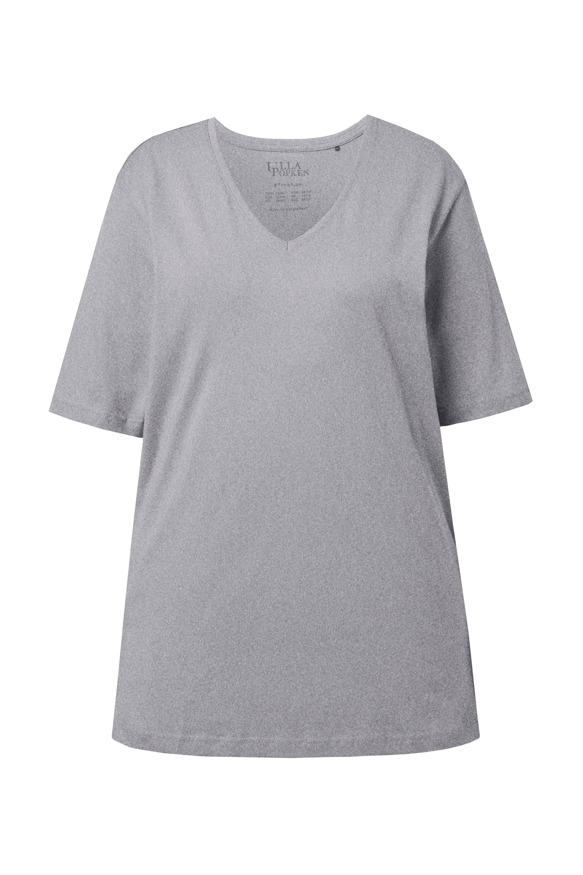 Ulla Popken Damen große Größen T Shirt V Ausschnitt Relaxed Halbarm 515283