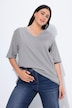 T-shirt, V-hals, relaxed, korte mouw