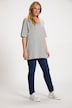 T-shirt, V-hals, relaxed, korte mouw