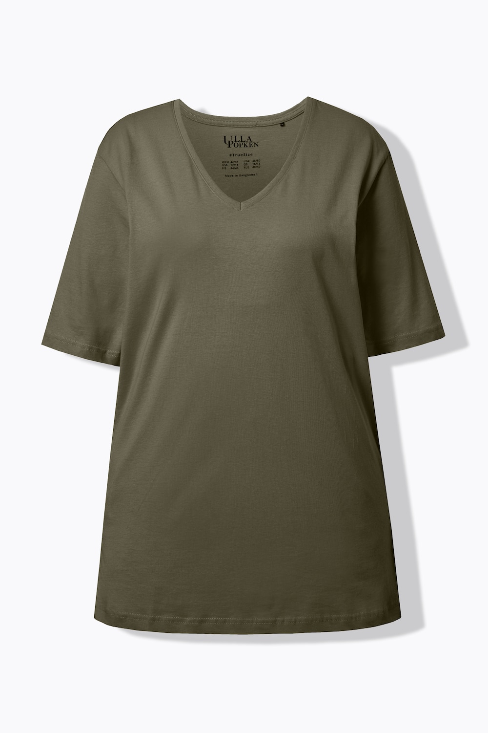 Stora storlekar T-shirt, Dam, brun, storlek: 58/60, Bomull, Ulla Popken