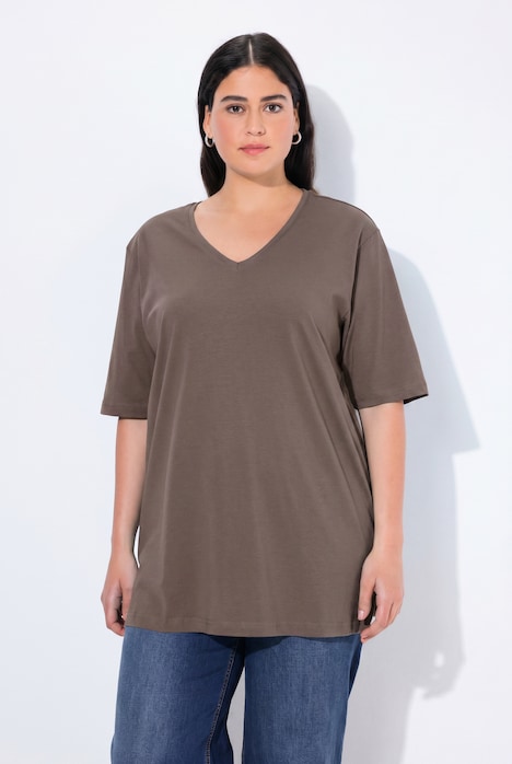 T-Shirt, V-Ausschnitt, Relaxed, Halbarm