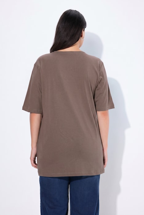 T-Shirt, V-Ausschnitt, Relaxed, Halbarm