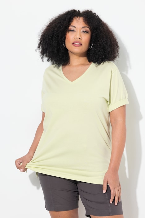 Basic V-Neck Relaxed Fit Short Sleeve Tee