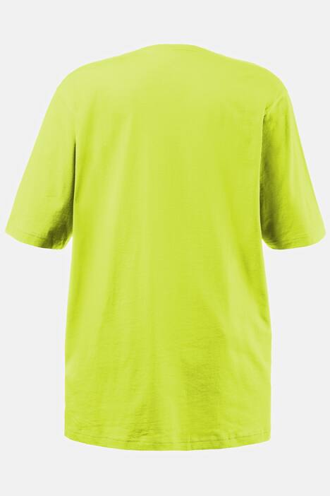 T-shirt, dekolt w serek, luźny krój, rękaw 1/2