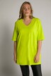 T-shirt, dekolt w serek, luźny krój, rękaw 1/2