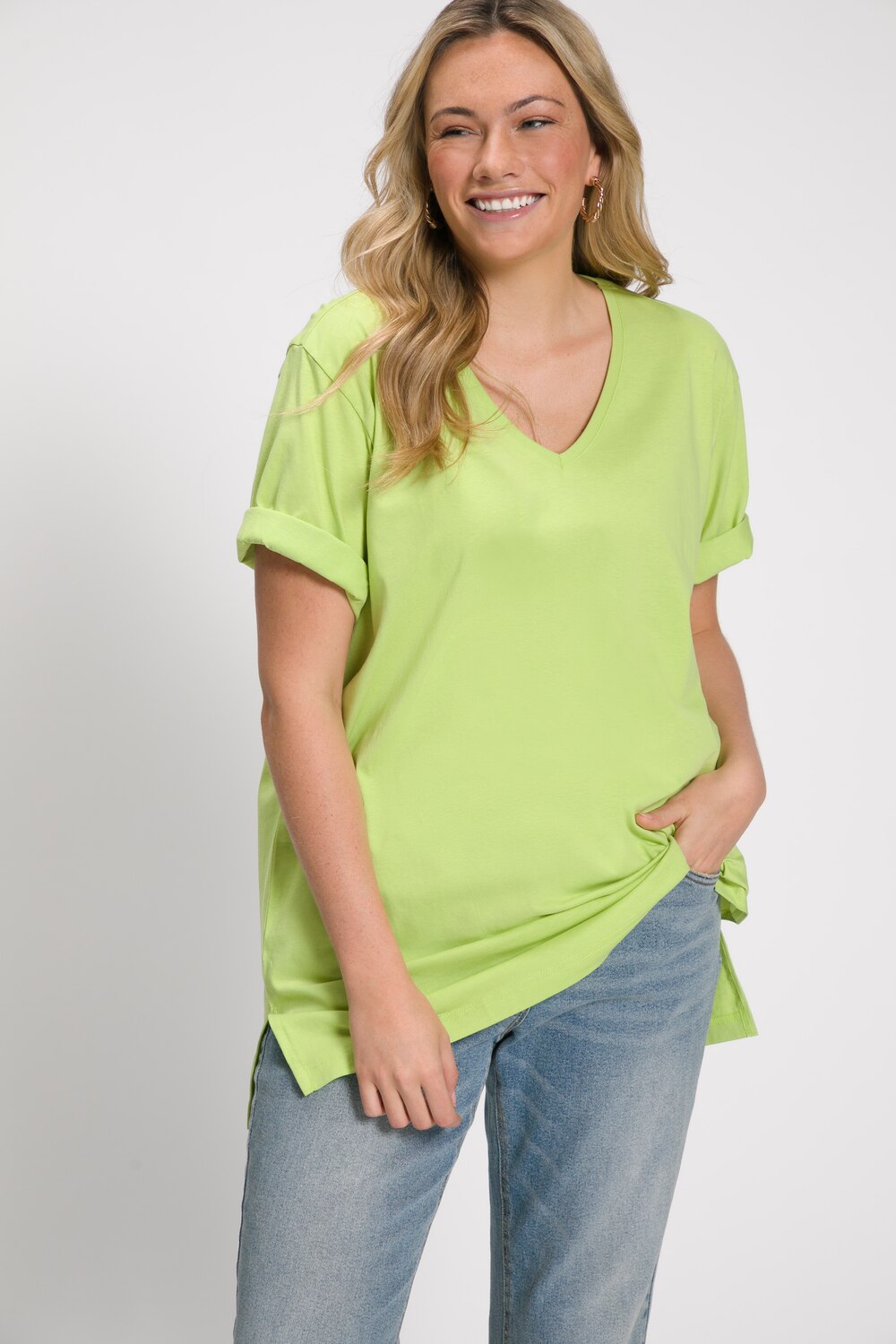 Grote Maten T-shirt, Dames, groen, Maat: 42/44, Ulla Popken