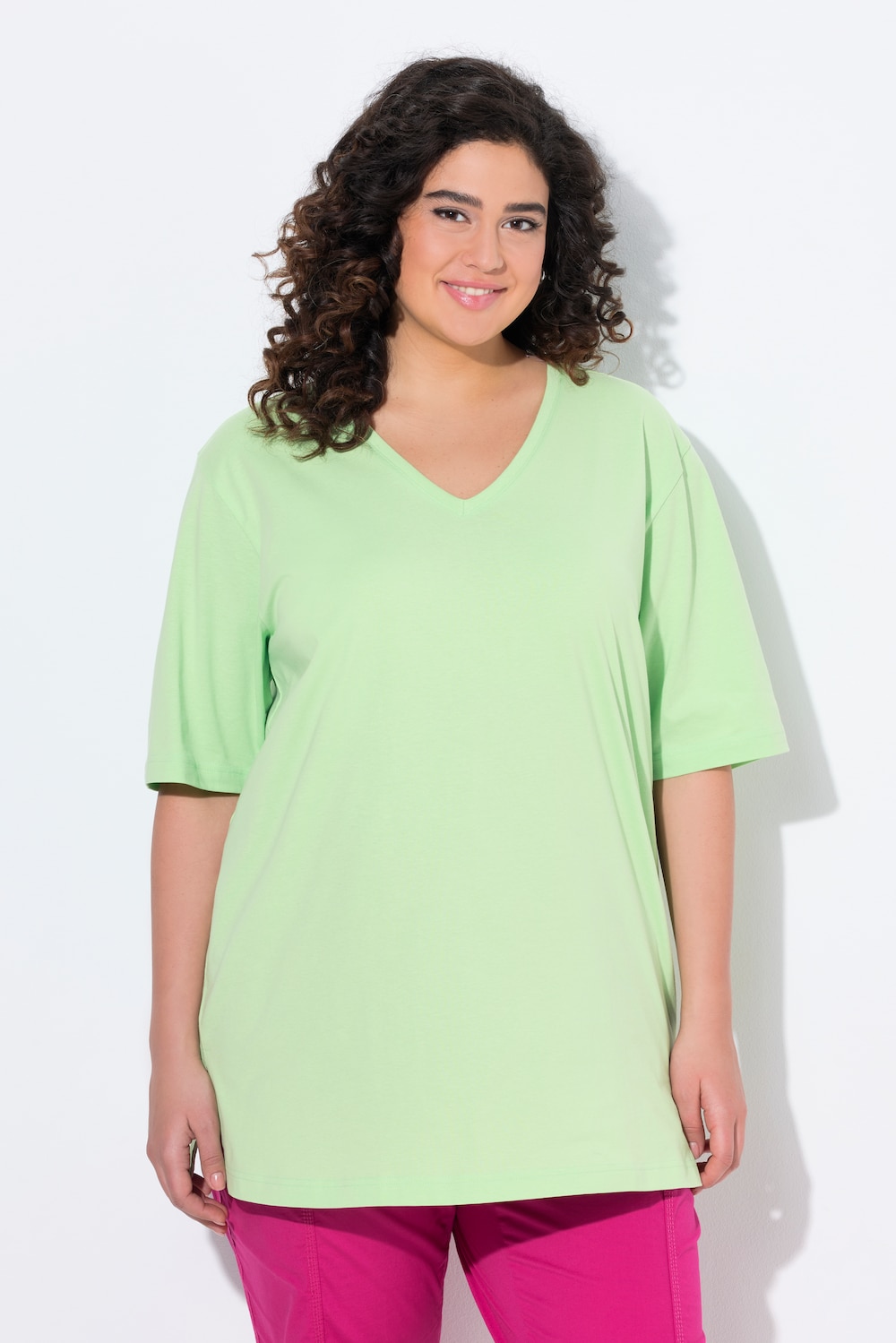 Große Größen T-Shirt, Damen, grün, Größe: 42/44, Baumwolle, Ulla Popken