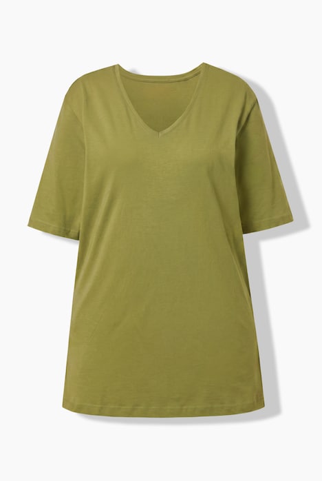 T-Shirt, V-Ausschnitt, Relaxed, Halbarm