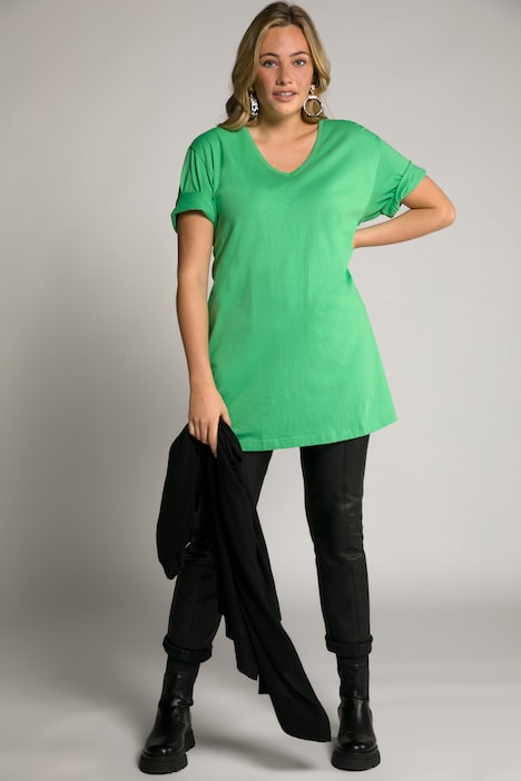 Basic V-Neck Relaxed Fit Short Sleeve Tee