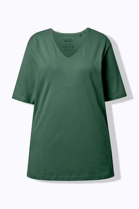 T-Shirt, V-Ausschnitt, Relaxed, Halbarm