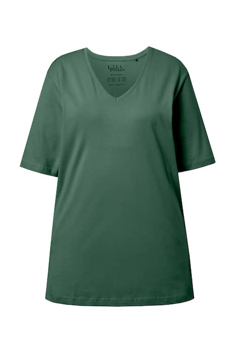 Tričko, výstřih do V, střih Relax, krátké rukávy