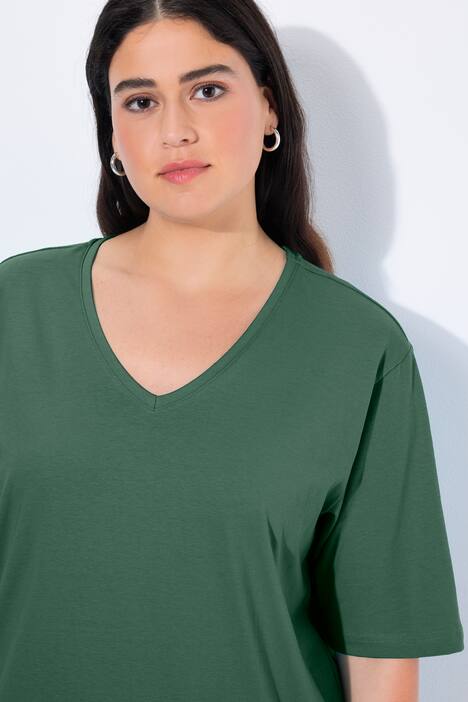 T-Shirt, V-Ausschnitt, Relaxed, Halbarm