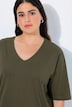 T-shirt, V-hals, relaxed, korte mouw