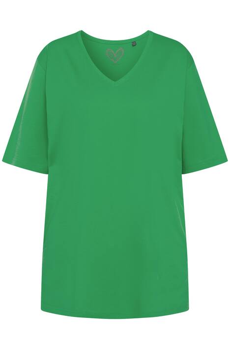 Tričko, výstřih do V, střih Relax, krátké rukávy