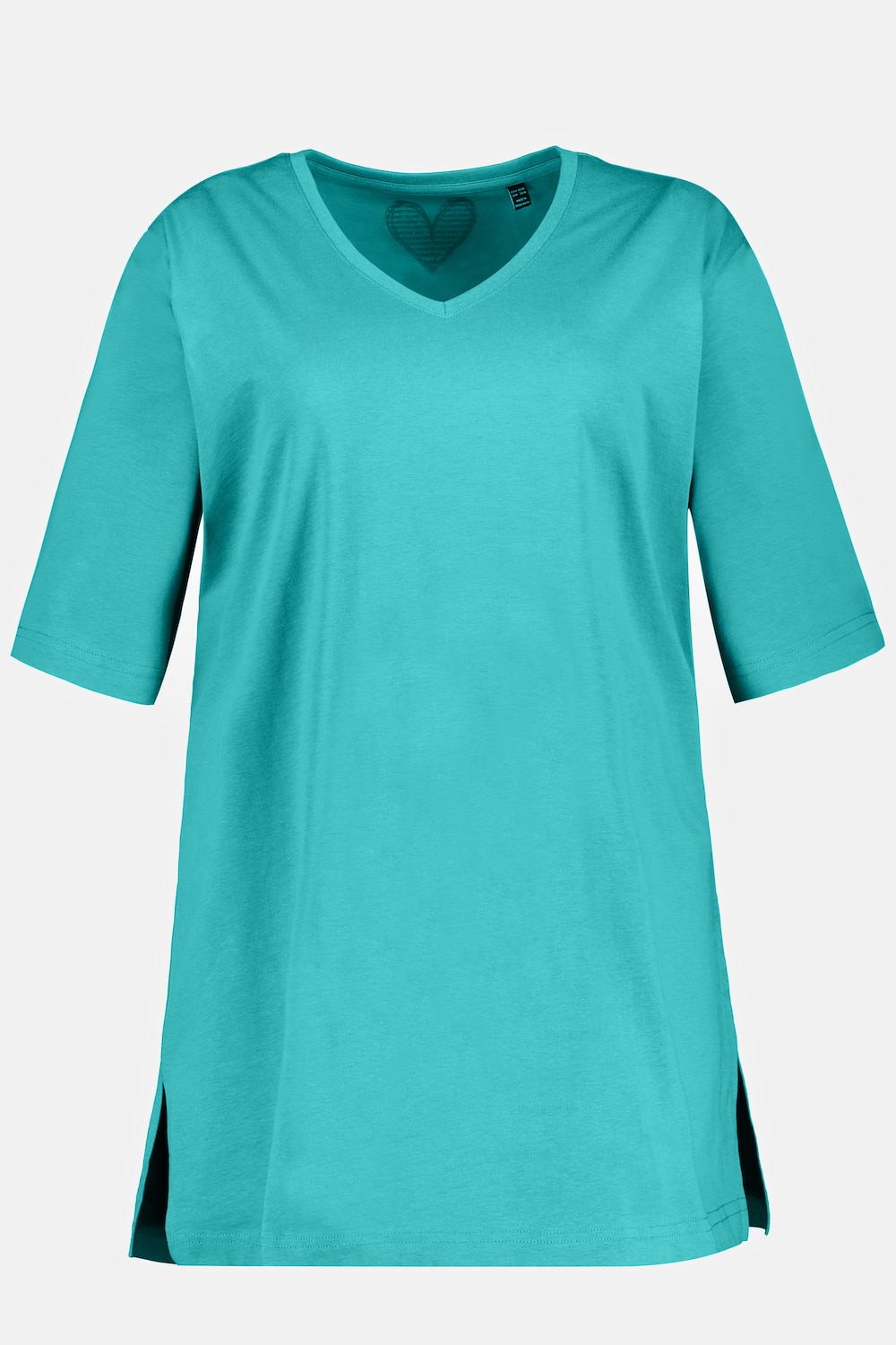 Grote Maten T-shirt, Dames, turquoise, Maat: 54/56, Ulla Popken