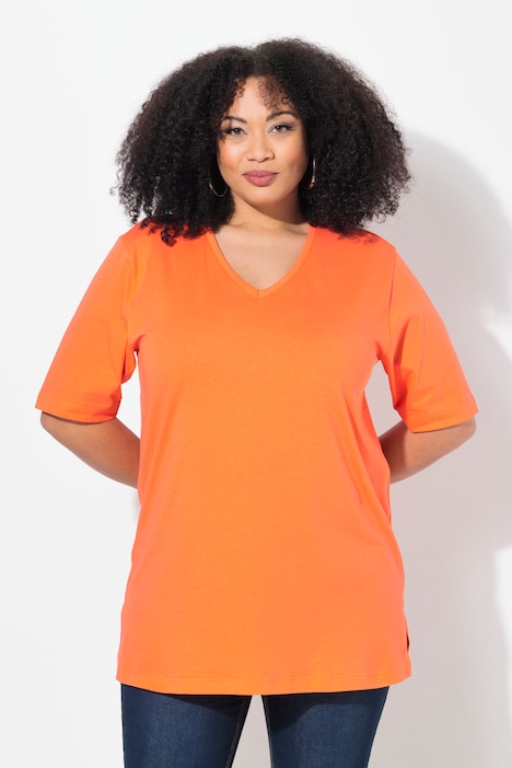 Basic V-Neck Relaxed Fit Short Sleeve Tee