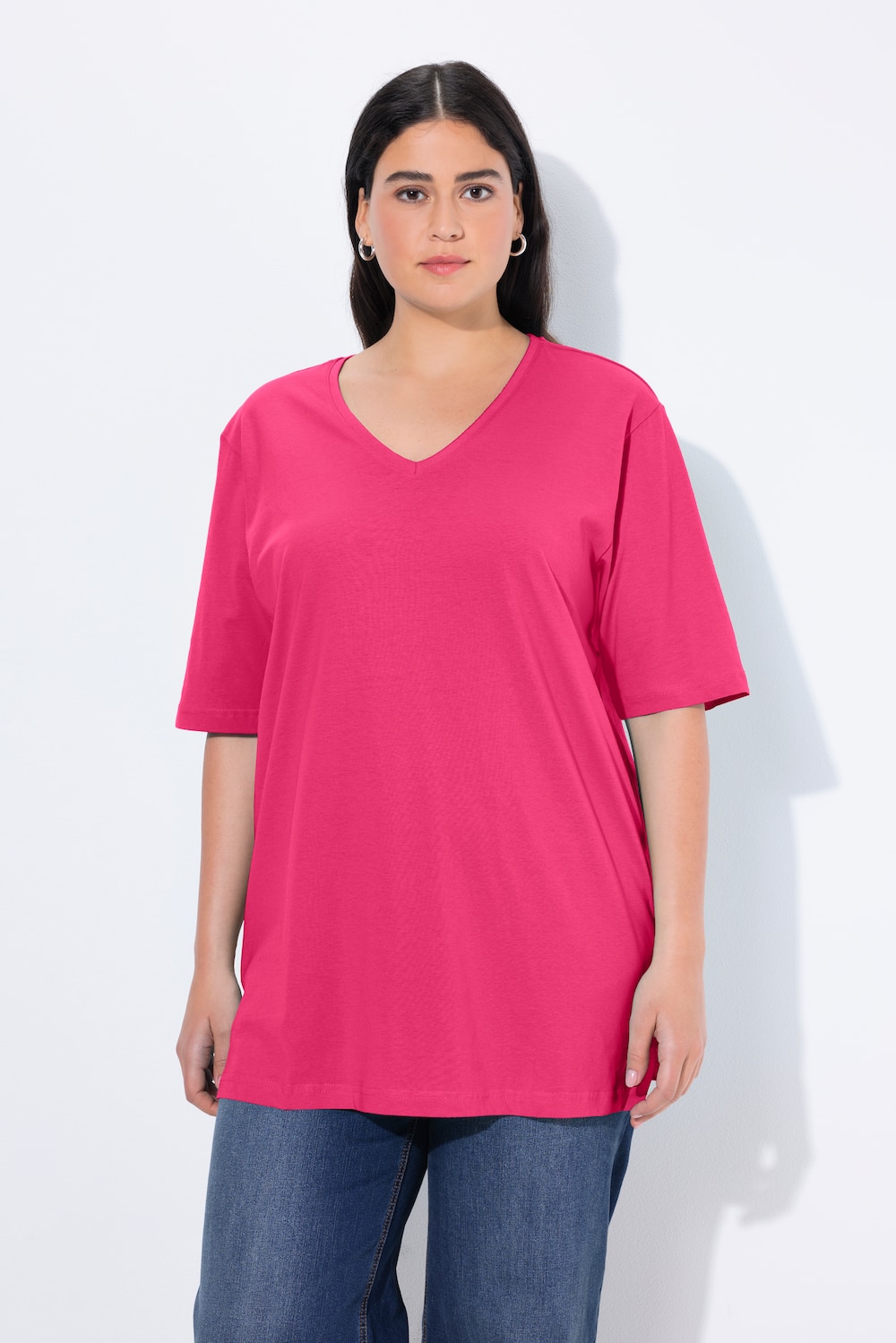 Große Größen T-Shirt, Damen, rosa, Größe: 42/44, Baumwolle, Ulla Popken