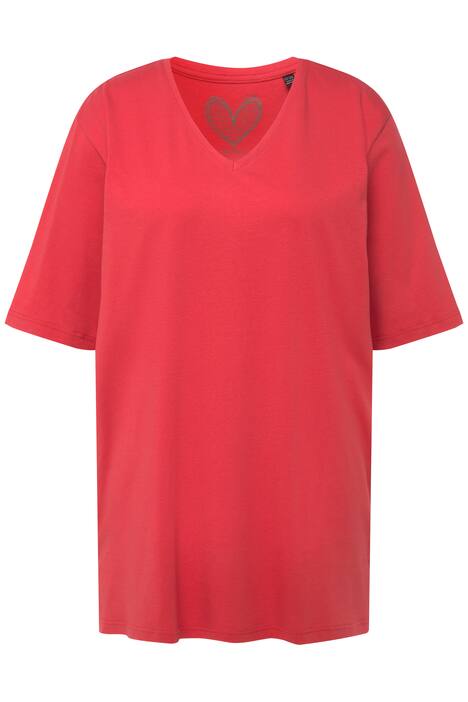 Tričko, výstřih do V, střih Relax, krátké rukávy