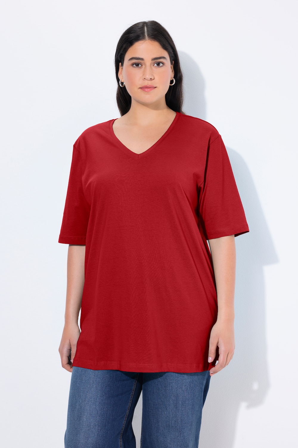 Große Größen T-Shirt, Damen, rot, Größe: 62/64, Baumwolle, Ulla Popken