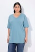 T-shirt, V-hals, relaxed, korte mouw