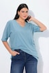 T-shirt, V-hals, relaxed, korte mouw