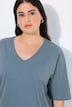 T-shirt, V-hals, relaxed, korte mouw