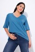 T-shirt, V-hals, relaxed, korte mouw