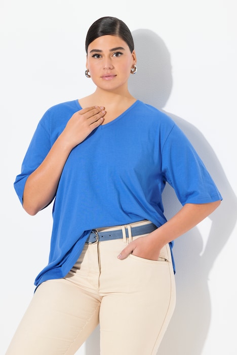 Basic V-Neck Relaxed Fit Short Sleeve Tee