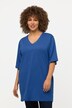 T-shirt, dekolt w serek, luźny krój, rękaw 1/2