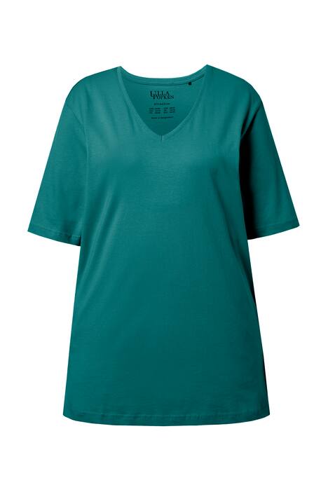 Tričko, výstřih do V, střih Relax, krátké rukávy