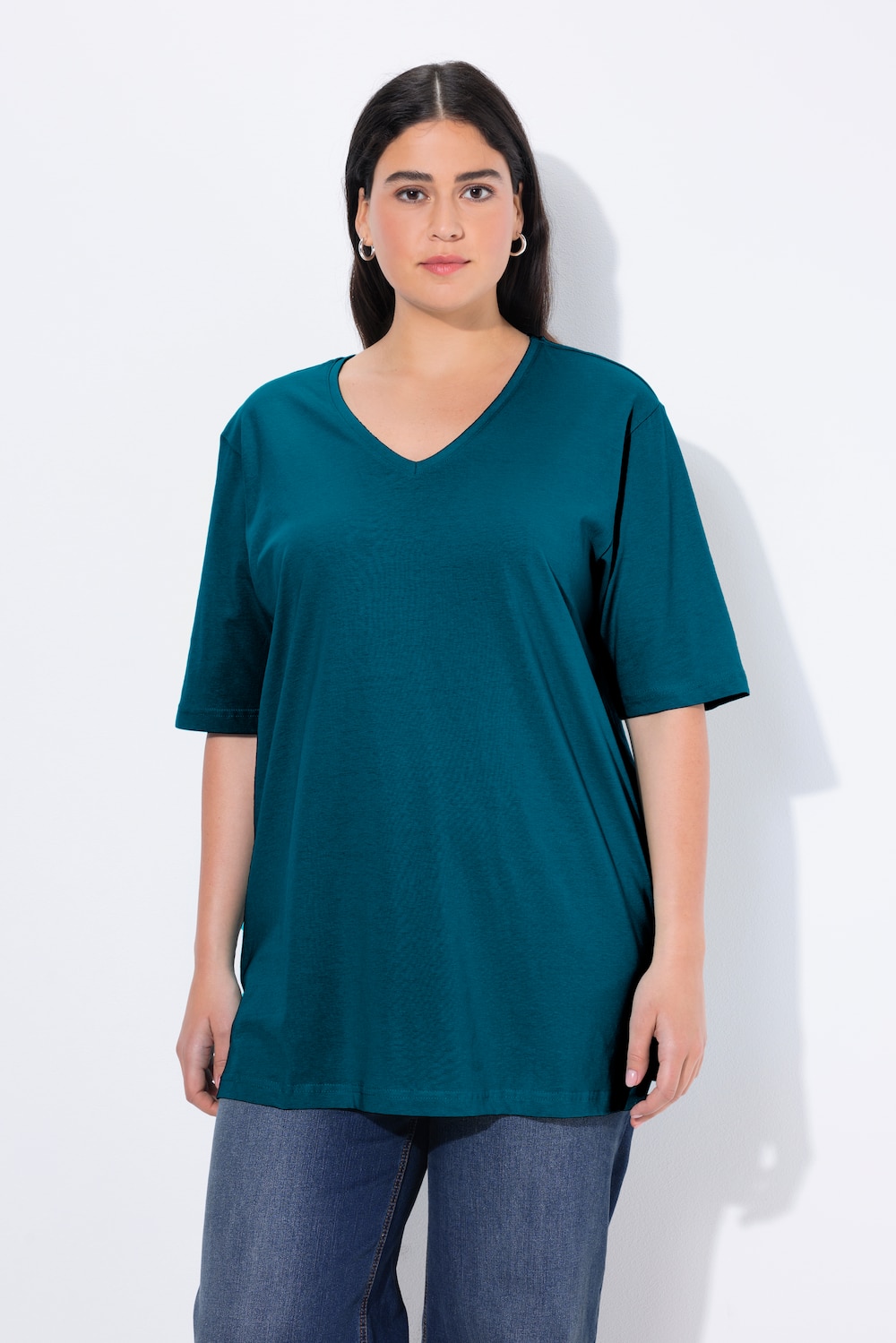 Große Größen T-Shirt, Damen, blau, Größe: 58/60, Baumwolle, Ulla Popken