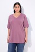 T-shirt, V-hals, relaxed, korte mouw