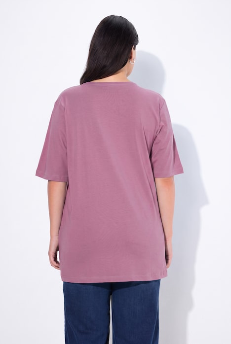 T-shirt coupe Relaxed Fit, décolleté en V et manches courtes