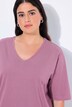 T-shirt, V-hals, relaxed, korte mouw