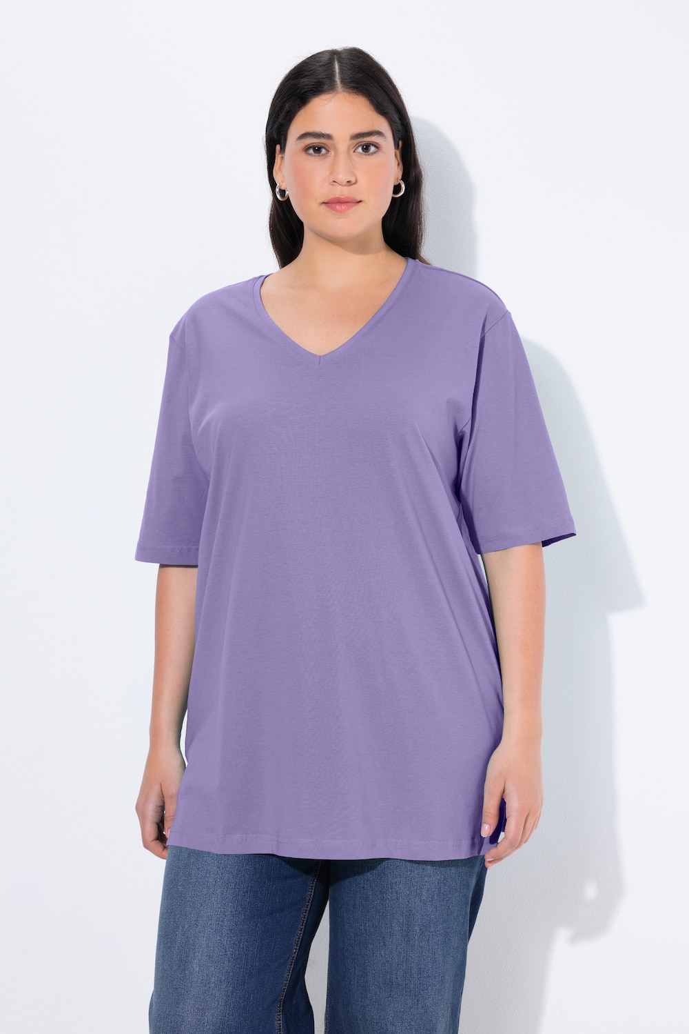 Große Größen T-Shirt, Damen, lila, Größe: 42/44, Baumwolle, Ulla Popken